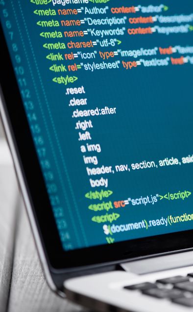 code on a computer screen